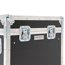 Transportkoffer flightcase met dubbele sluiting en handgrepen