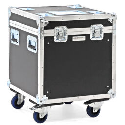 Transport case flightcase with double closure and handles