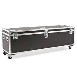 Transportkoffer flightcase mit doppelverschluss und handgriffen