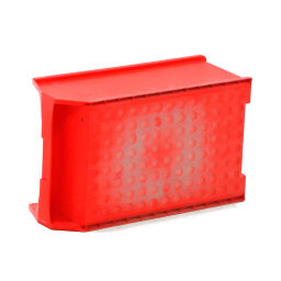 Used storage bin plastic pallet tender grip opening