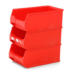 Used storage bin plastic pallet tender grip opening