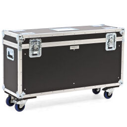 Transport case flightcase with double closure and handle