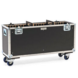 Transportkoffer flightcase met dubbele sluiting en handgreep