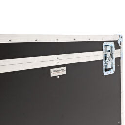 Transportkoffer flightcase mit doppelverschluss und handgriff