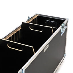 Transportkoffer flightcase met dubbele sluiting en handgreep