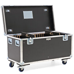 Transportkoffer flightcase mit doppelverschluss und handgriffen