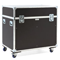 Transport case flightcase with double closure and handles