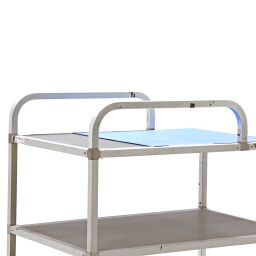 Used shelved trolley with 4 shelves