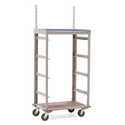 Used shelved trolley without shelves