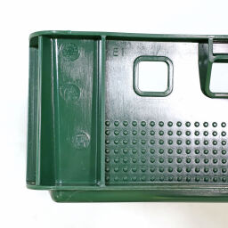 Stacking box plastic stackable e1 meat crate with open handles