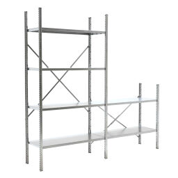 Static shelving rack modular shelving system module c