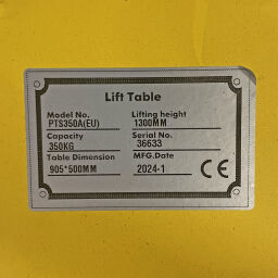 Used mobile lifting table push bracket, fixed + double scissor