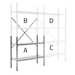 Static shelving rack modular shelving system module a