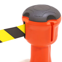 Barriers accessories unit with yellow / black barrier tape