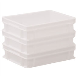 Stacking box plastic stackable all walls closed