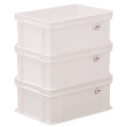 Stacking box plastic stackable all walls closed