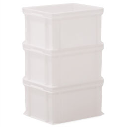 Stacking box plastic stackable all walls closed