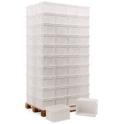 Stacking box plastic pallet tender all walls closed