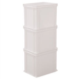 Stacking box plastic stackable all walls closed