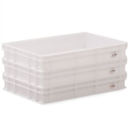 Stacking box plastic stackable all walls closed