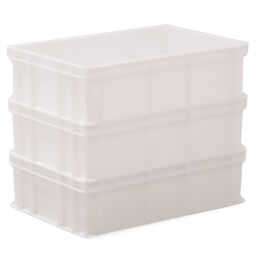 Stacking box plastic stackable all walls closed