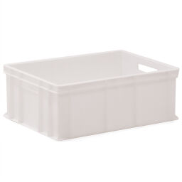 Stacking box plastic stackable all walls closed + open handles