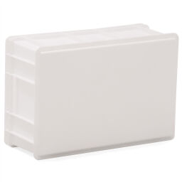 Stacking box plastic stackable all walls closed + open handles