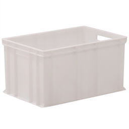 Stacking box plastic stackable all walls closed + open handles