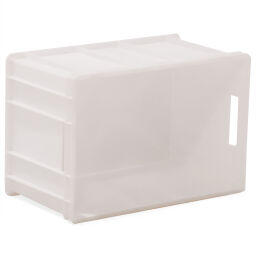 Stacking box plastic stackable all walls closed + open handles