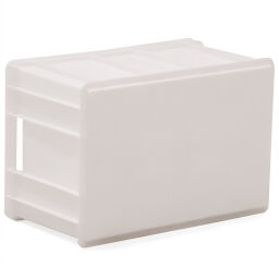 Stacking box plastic stackable all walls closed + open handles