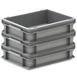 Stacking box plastic stackable all walls closed