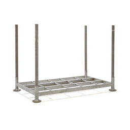 Used stacking rack mobile storage rack with 4 stanchions from 1370 mm