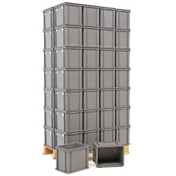 Stacking box plastic pallet tender all walls closed