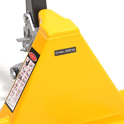 Hand pallet truck short fork length 800 mm lifting height 85-200 mm