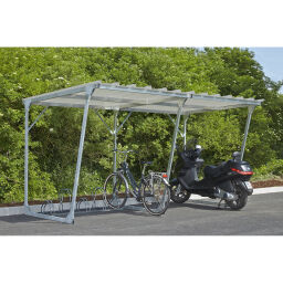 Auvents local à vélos extension modulaire par 2 m