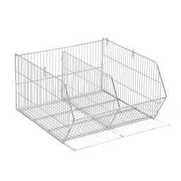 Used metal wire storage basket with grip opening stackable