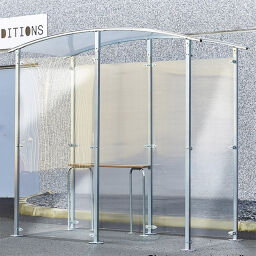 Canopies smoking shelter incl. 1 sit/stand bench