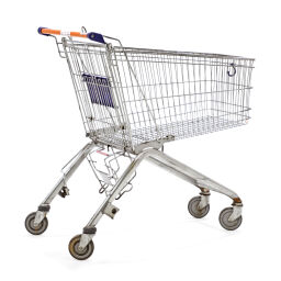 Used shopping trolley 4 castor wheels