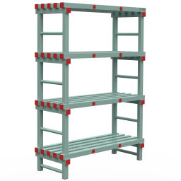 Plastic rack rea plastic rack  euro rack hygienic, 4 shelves