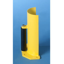 Shelving protection pallet rack collision protector with guide roller