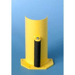 Shelving protection pallet rack collision protector with guide roller