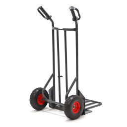 Steel sack truck fold up shovel puncture-proof pu tyres 260x80 mm