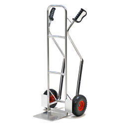 Aluminium handtruck fixed construction puncture-proof pu tyres 260x80 mm