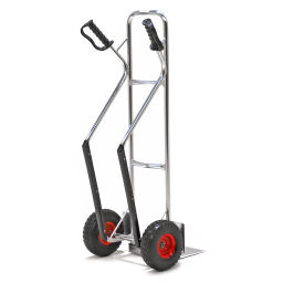 Aluminium handtruck fixed construction puncture-proof pu tyres 260x80 mm